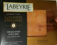 Mängden socker i Saumon fumé des Higlands d'Ecosse, fumé au bois de chêne