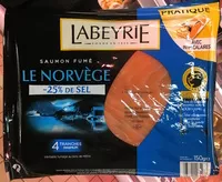 Mängden socker i Saumon fumé Le Norvège (-25% de sel)