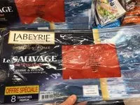 Mängden socker i Saumon fumé Le sauvage du pacifique