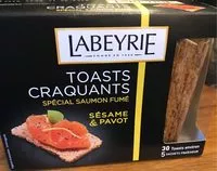 Mängden socker i Toasts Craquants Sesame-Pavot