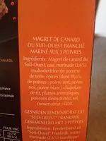 Mängden socker i Magret de Canard Tranché du Sud-Ouest Mariné aux Trois Poivres