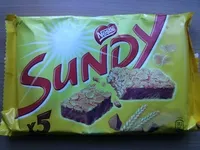 Mängden socker i SUNDY barre céréales et chocolat 36g