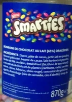Mängden socker i Smarties