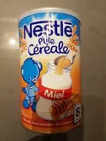 Mängden socker i NESTLE P'TITE CEREALE Miel - Boîte 400g - Dès 8 mois