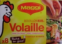 Mängden socker i BouillonKub Volaille (x 8)