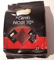 Mängden socker i Les carrés noirs 70%