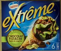 Mängden socker i Extrême Original Chocolat Pistache Pépites de Nougatine