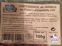 Mängden socker i Chiffonade de jambon au piment d'espelette