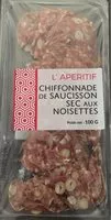 Mängden socker i Chiffaunnade de saucisson sec aux noisettes