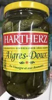 Mängden socker i HARTHERZ Cornichons Aigres-Doux Bocal 190g
