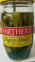 Mängden socker i HARTHERZ Cornichons Aigres-Doux aux Vinaigres et aux Aromates Bocal