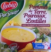 Mängden socker i Pommes de terre, poireaux, lentilles