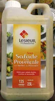 Mängden socker i Sauce Salade à la Provençale aux herbes de Provence