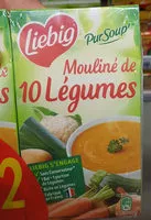 Mängden socker i Pursoup mouline 10 legumes varies liebig 2x1l lot