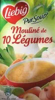 Mängden socker i Mouliné de 10 légumes variés Pur'Soup