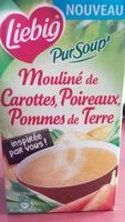 Mängden socker i Mouliné de carottes, poireaux, pommes de terre