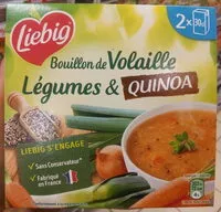 Mängden socker i Bouillon de volaille, légumes et quinoa