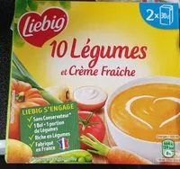 Mängden socker i 10 légumes et crème fraîche