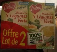 Mängden socker i Mouliné de 5 Legumes Verts