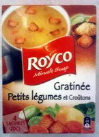 Mängden socker i Minute Soup Gratinée petits légumes et croûtons