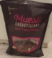 Mängden socker i Muesli croustillant aux trois chocolats