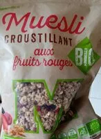 Mängden socker i Muesli croustillant fruit rouge bio