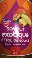 Mängden socker i Saveur exotique à l'eau de source