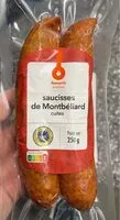 Mängden socker i Saucisses de Montbeliard