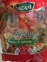 Mängden socker i Farfalle Tomates & Epinards
