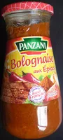 Mängden socker i Panzani - spf - sauce bolognaise aux epices 400g