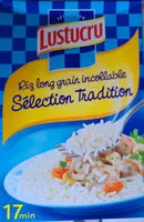 Mängden socker i Lustucru riz 17 min vrac