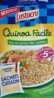 Mängden socker i Lustucru quinoa facile duo de quinoa ble lentilles 300gr