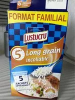 Mängden socker i Lustucru riz 5 min sachets 750g (5x150g)