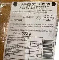 Mängden socker i Pavé de saumon fumé à la ficelle
