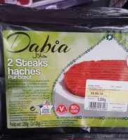 Mängden socker i 2 steaks hachés pur boeuf
