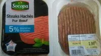 Mängden socker i Steaks hachés pour boeuf