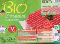 Mängden socker i 2 Steaks hachés bio