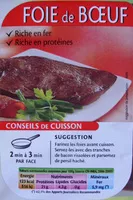 Mängden socker i Foie de Bœuf (1 tranche)