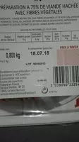 Mängden socker i Haché de boeuf  15% MG