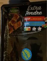 Mängden socker i Extra tendre boeuf porc