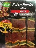 Mängden socker i Extra tendre mini boeuf 3 poivres