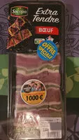 Mängden socker i Brochettes de boeuf extra-tendres
