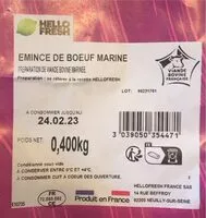 Mängden socker i Émincé de bœuf mariné