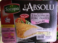 Mängden socker i L'Absolu (kit pour 2 escalopes de porc panées nature)