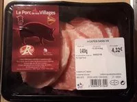 Mängden socker i 4 côtes de porc sans os