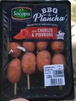 Mängden socker i Bbq plancha chorizo poivrons