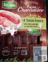 Mängden socker i Saucisses au vin de Savoie et ail des ours
