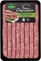 Mängden socker i Chipolatas aux herbes facon charcutiere