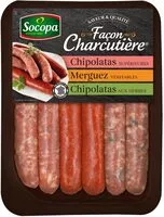 Mängden socker i ASSORTIMENT de SAUCISSES (Chipos,Chipos Herbes et Merguez) 55g Poids fixe