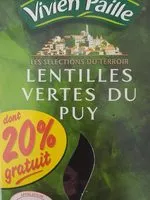 Mängden socker i Lentilles vertes du Puy